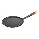Crêpière fonte STAUB diam. 28 cm manche bois   