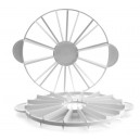 decoupe part de g&acirc;teau par 4  en plastique 