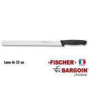Couteau jambon/saumon alv&eacute;ol&eacute; 33 cm FISCHER BARGOUIN