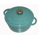 cocotte ronde fonte 24 cm verte 