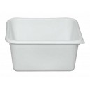 Bassine carré ALUMINIUM ET PLASTIQUE 38 cm blanche