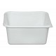 Bassine carré ALUMINIUM ET PLASTIQUE 38 cm blanche