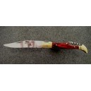 couteau laguiolle de poche 11 cm manche stamina rouge + tir bouchon 