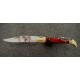 couteau laguiolle de poche 11 cm manche stamina rouge + tir bouchon 