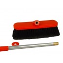 brosse auto + manche acier avec passage d 'eau