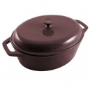 COCOTTE ovale 22 CM FONTE EMAILLEE aubergine 