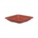 dessous de pot carré plastique 35*35 cm couleur terre cuite 