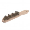 brosse métallique laiton et manche bois