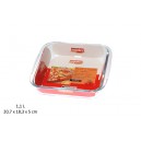 plat carré à four en verre 1.1 litre 20.7*18.3*5 cm
