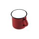 tasse émaillé rouge diamètre 8 cm