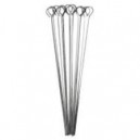 lot de 6 brochettes inox 40 cm