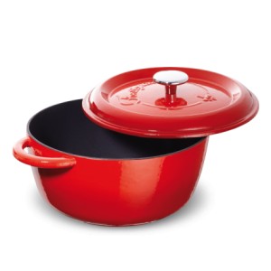 cocotte fontignac ronde fonte émaillée 24 cm auto mijoteur