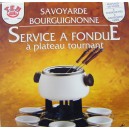 servie à fondue en acier émaillé 