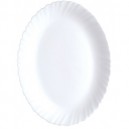 plat oval harmonia feston blanc 33*24.5 cm