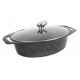 cocotte ovale façon pierre 33 cm pradel excellence