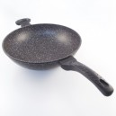 wok revêtement façon pierre greblon 32 cm