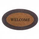 tapis coco oval caoutchouc welcome