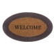 tapis coco oval caoutchouc welcome