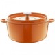 cocotte fonte d'alu 28 cm orange baumalu