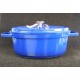 cocotte fonte d'alu ogo 24 cm bleu