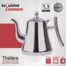 théière inox 1.3 litre avec filtre tecuisine