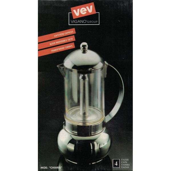 cafetière Italienne inox 4 tasses VEV VIGANO chiara