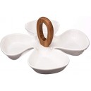 plat apéritif céramique bambou 28*28 cm