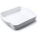 plat carrré porcelaine blanche 2 anses pm