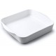 plat carrré porcelaine blanche 2 anses pm