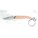 couteau porte clé lame inox manche bois