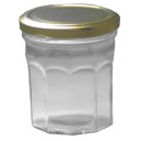 pot de confiture 385 ml avec couvercle doré par 12