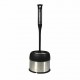 brosse wc boule ronde noire avec support inox
