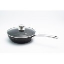 lot de poêle 20 cm + sauteuse 24 cm black édition