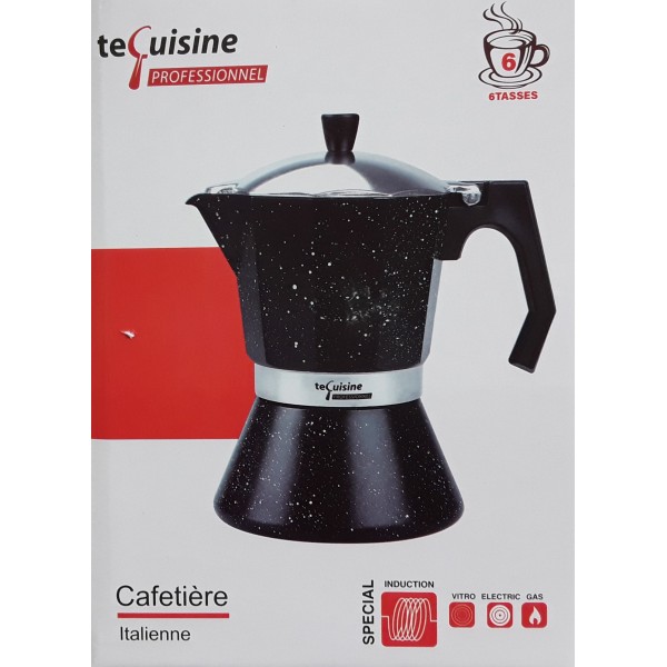 Cafetière italienne Induction Complète Hausse de Luxe 6 tasses