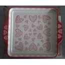 plat plat carré faîence décoré 24*24 cm