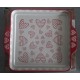 plat plat carré faîence décoré 24*24 cm