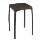 tabouret acier et plastique empilable