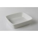 PLAT RECTANGLE PORCELAINE BLANCHE 20.5*18 CM