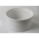 MOULE À SOUFFLÉ PORCELAINE BLANCHE DIAMÈTRE 19 CM