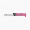 couteau opinel n° 7 lame inox bout rond manche couleur