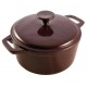 COCOTTE RONDE  FONTE 18 cm AUBERGINE 